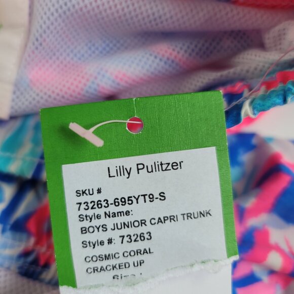 Lilly Pulitzer Cracked Up Cosmic Coral junior capri trunk Boys - Picture 10 of 12